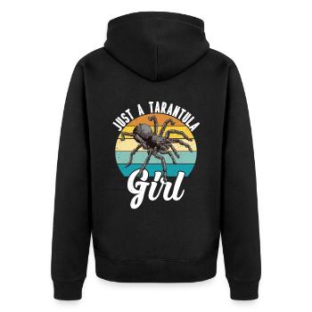Tarantula - Unisex Premium Organic Zip Hoodie - black - Back - Nico (187cm)