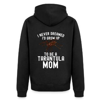 Tarantula - Unisex Premium Organic Zip Hoodie - black - Back - Nico (187cm)