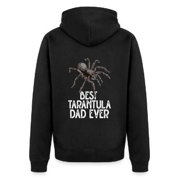 Tarantula - Unisex Premium Organic Zip Hoodie - black - Back - Nico (187cm)