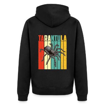 Tarantula - Unisex Premium Organic Zip Hoodie - black - Back - Nico (187cm)