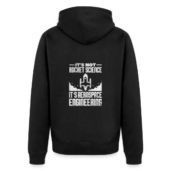 Space Engineer Aeronautical Engineer Gift - Unisex Premium Organic Zip Hoodie - black - Back - Nico (187cm)
