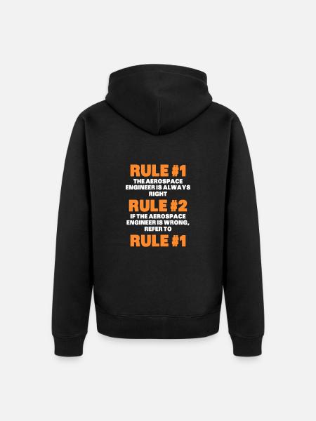 Space Engineer Aeronautical Engineer - Unisex Premium Organic Zip Hoodie - black