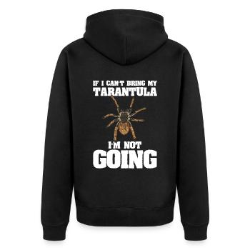 Tarantula - Unisex Premium Organic Zip Hoodie - black - Back - Nico (187cm)
