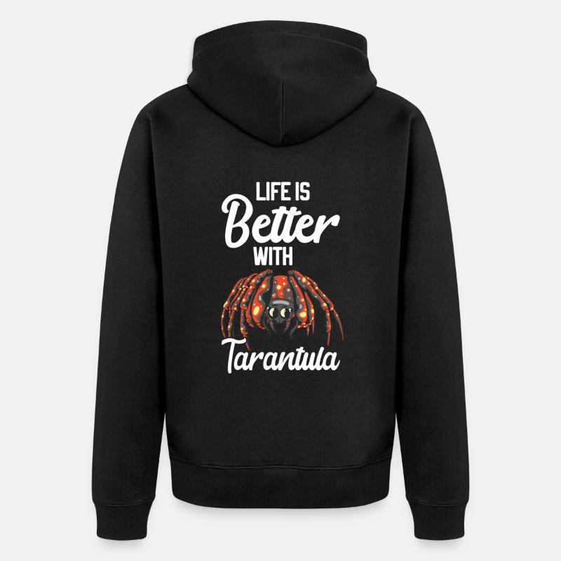 Tarantel - Unisex Premium Bio Zip Hoodie - Schwarz