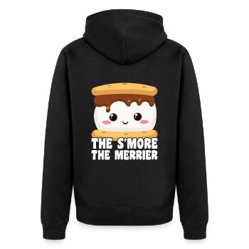 Marshmallow S'more - Unisex Premium Organic Zip Hoodie - black - Back - Nico (187cm)