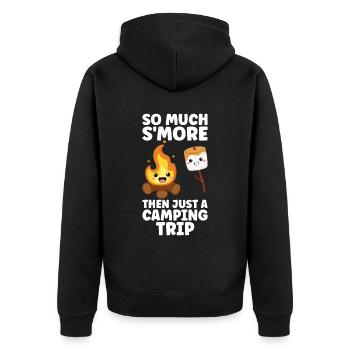 Marshmallow S'more - Unisex Premium Organic Zip Hoodie - black - Back - Nico (187cm)