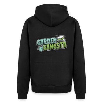 Hobby Gardener Garden - Unisex Premium Organic Zip Hoodie - black - Back - Nico (187cm)