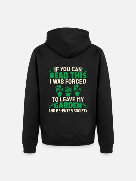Hobbygärtner Garten - Unisex Premium Bio Zip Hoodie - Schwarz