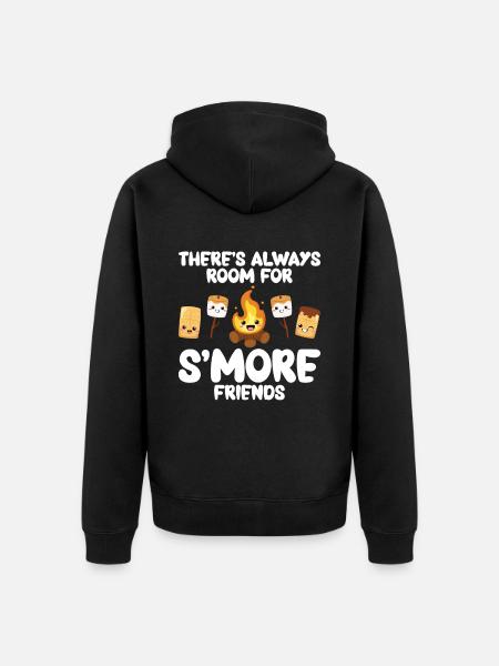 Marshmallow S'more - Unisex Premium Organic Zip Hoodie - black