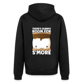 Marshmallow S'more - Unisex Premium Organic Zip Hoodie - black - Back - Nico (187cm)