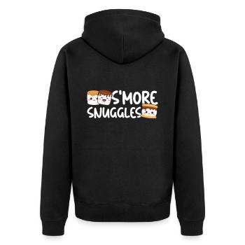 Marshmallow S'more - Unisex Premium Organic Zip Hoodie - black - Back - Nico (187cm)