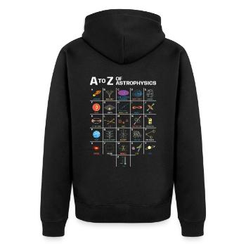 Astronomie - A À Z De L’Astrophysique Pour l’Astronomie S - Veste à capuche bio Premium Unisexe - noir - Dos - Nico (187cm)