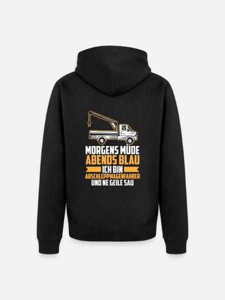 Abschleppdienst Abschlepper - Unisex Premium Bio Zip Hoodie - Schwarz