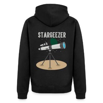 Drôle de Stargeezer pour les amateurs d’astronomie - Veste à capuche bio Premium Unisexe - noir - Dos - Nico (187cm)