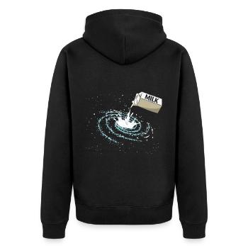 Voie lactée mignon drôle d’astronomie spatiale pour astronome - Veste à capuche bio Premium Unisexe - noir - Dos - Nico (187cm)