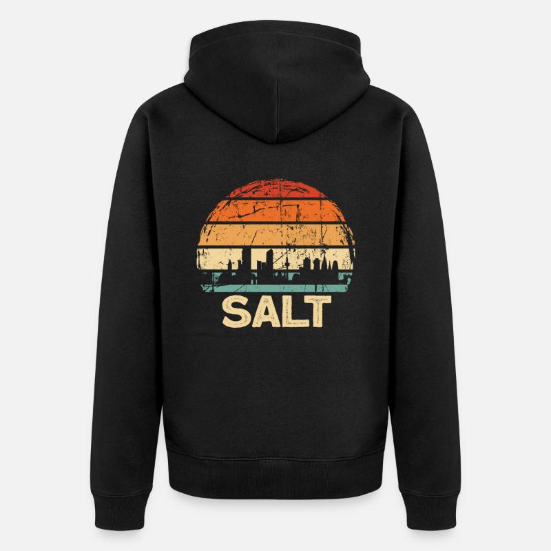 Salt - Unisex Premium Bio Zip Hoodie - Schwarz