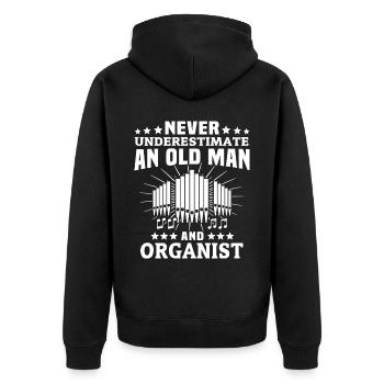 L’organiste sous-estime l’organiste - Veste à capuche bio Premium Unisexe - noir - Dos - Nico (187cm)