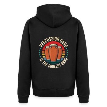 Conga Percussion Gang Is The Drummer Conga Player - Unisex Premium Bio Zip Hoodie - Schwarz - Hinten - Nico (187cm)