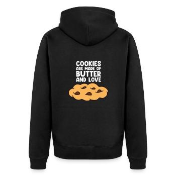 Cookies Apparel Baker Cookie Lover - Unisex Premium Organic Zip Hoodie - black - Back - Nico (187cm)