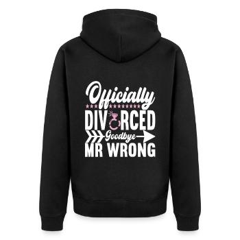 Divorce Divorcé - Veste à capuche bio Premium Unisexe - noir - Dos - Nico (187cm)
