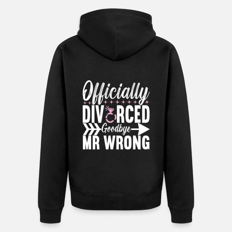 Divorce Divorcé - Veste à capuche bio Premium Unisexe - noir