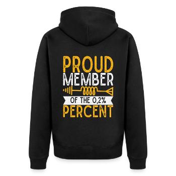 Ham Radio Ham Radio Operator - Unisex Premium Organic Zip Hoodie - black - Back - Nico (187cm)