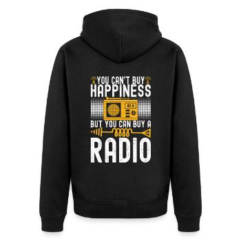 Ham Radio Ham Radio Operator - Unisex Premium Organic Zip Hoodie - black - Back - Nico (187cm)