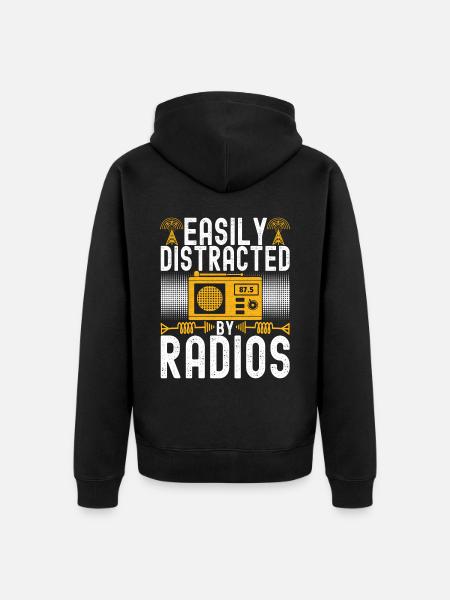 Ham Radio Ham Funker - Unisex Premium Bio Zip Hoodie - Schwarz