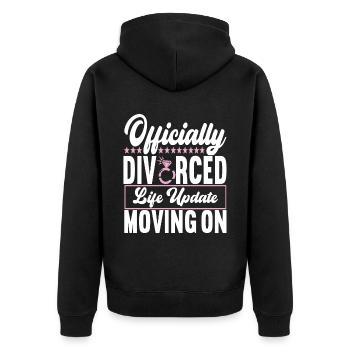 Divorce Divorcé - Veste à capuche bio Premium Unisexe - noir - Dos - Nico (187cm)