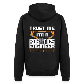 Ingénieur Robotique Robot Vintage - Veste à capuche bio Premium Unisexe - noir - Dos - Nico (187cm)