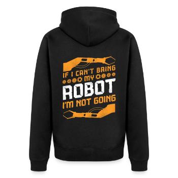 Robot Robotique Ingénieur Vintage Si - Veste à capuche bio Premium Unisexe - noir - Dos - Nico (187cm)