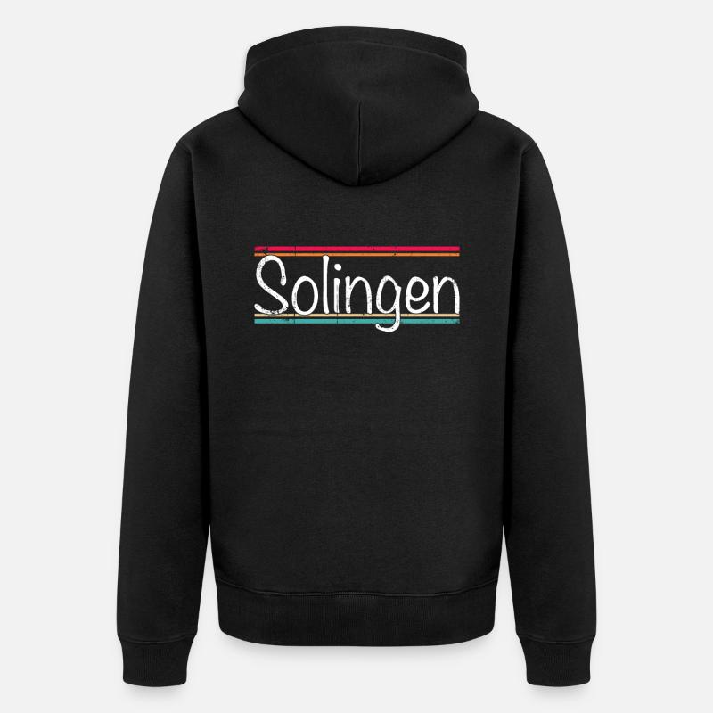 Solingen - Unisex Premium Bio Zip Hoodie - Schwarz