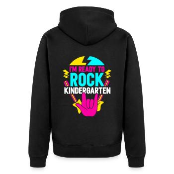 Je suis prêt à bercer les enfants de la maternelle - Veste à capuche bio Premium Unisexe - noir - Dos - Nico (187cm)