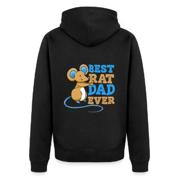 Meilleur père rat jamais Rat Papa Boy - Veste à capuche bio Premium Unisexe - noir - Dos - Nico (187cm)