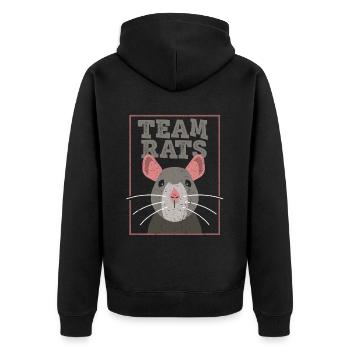Team Rat Rat Lovers Animal Cute - Unisex Premium Organic Zip Hoodie - black - Back - Nico (187cm)