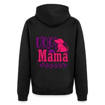 Maman chien - rose - Veste à capuche bio Premium Unisexe - noir - Dos - Nico (187cm)