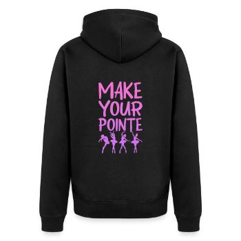 Ballett Ballerina Ballet-Tänzerin Tanzen Geschenk - Unisex Premium Bio Zip Hoodie - Schwarz - Hinten - Nico (187cm)