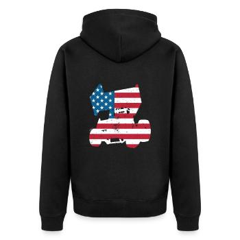 Sprint Car Racing Flag Vintage Racer Dirt Track - Veste à capuche bio Premium Unisexe - noir - Dos - Nico (187cm)