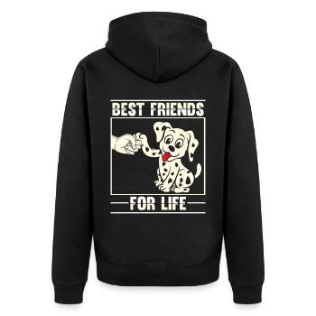 Amis Dalmatian Dog Lovers Puppy - Veste à capuche bio Premium Unisexe - noir - Dos - Nico (187cm)