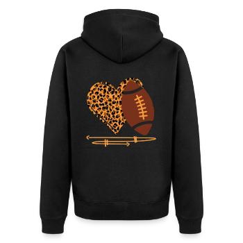 Football Cheetah Femmes Fan de football américain - Veste à capuche bio Premium Unisexe - noir - Dos - Nico (187cm)
