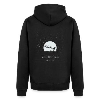 Père Noël Joyeux Nouvel An - Veste à capuche bio Premium Unisexe - noir - Dos - Nico (187cm)