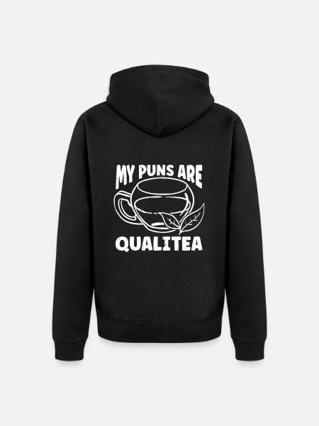 Teetrinker Geschenk Tasse Tee Liebhaber - Unisex Premium Bio Zip Hoodie - Schwarz