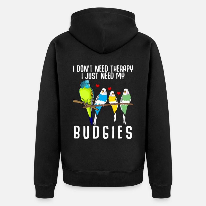 Perruche de Budgerigar - Veste à capuche bio Premium Unisexe - noir