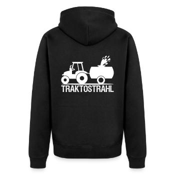 Tracteur Machine agricole Agriculteurs Tracteurs - Veste à capuche bio Premium Unisexe - noir - Dos - Nico (187cm)