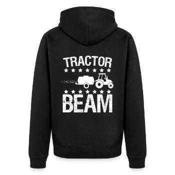 Farmer Tractor Tractor Farmer Farmer - Unisex Premium Organic Zip Hoodie - black - Back - Nico (187cm)