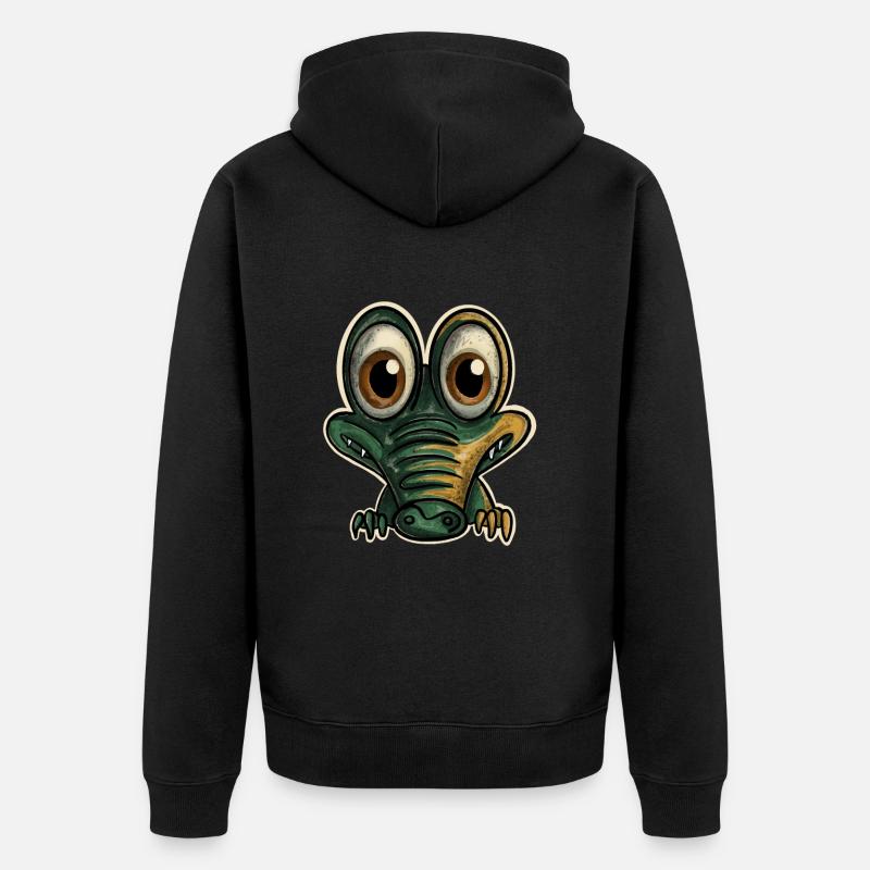 Alligator Crocodile - Veste à capuche bio Premium Unisexe - noir