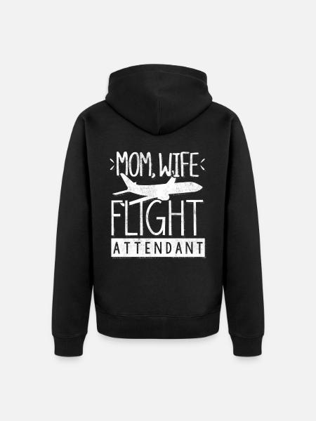 Flugbegleiter, Für Flugbegleiter, Flugbegleiter - Unisex Premium Bio Zip Hoodie - Schwarz