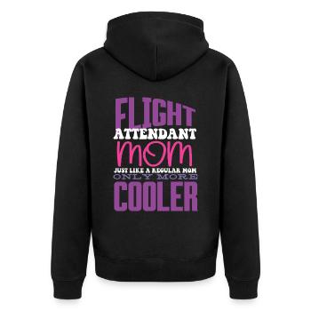Flight attendants, for flight attendants, flight attendants - Unisex Premium Organic Zip Hoodie - black - Back - Nico (187cm)