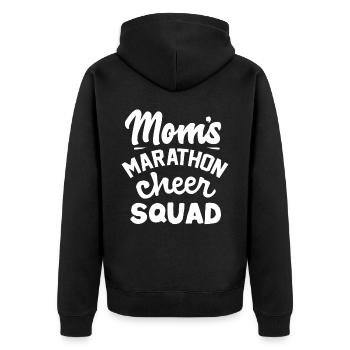 Marathon runner - Unisex Premium Organic Zip Hoodie - black - Back - Nico (187cm)