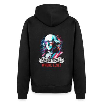 American Patriotic USA Design - Veste à capuche bio Premium Unisexe - noir - Dos - Nico (187cm)